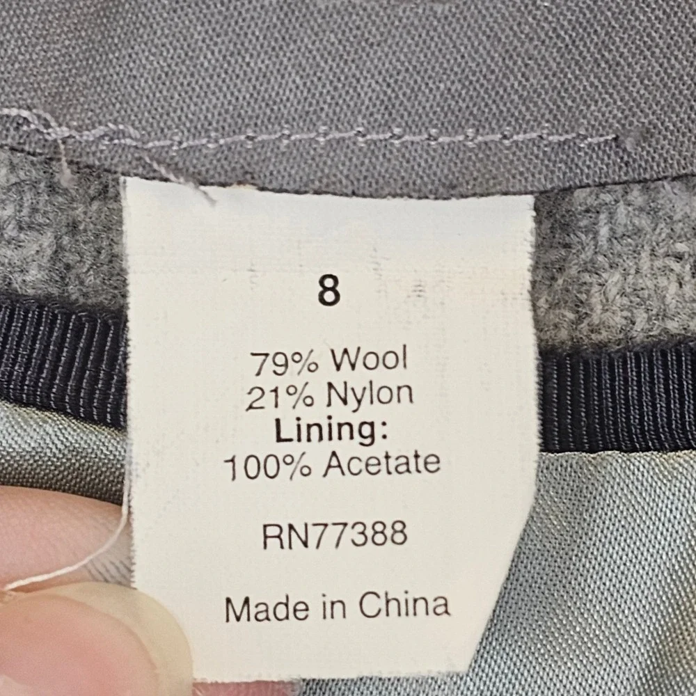 J.Crew Womens 8 Stadium Cloth Gray Wool Coat Nello Gori Jacket Quiet Luxury City - Picture 6 of 16